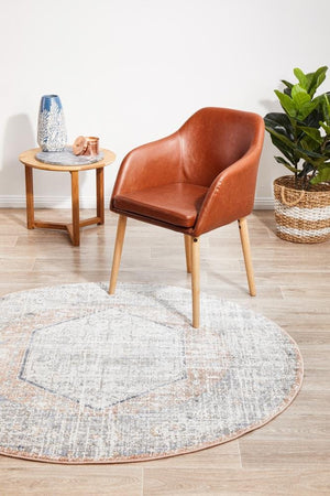 Mayfair Lorissa Peach Round Rug - Floorsome - MAYFAIR COLLECTION