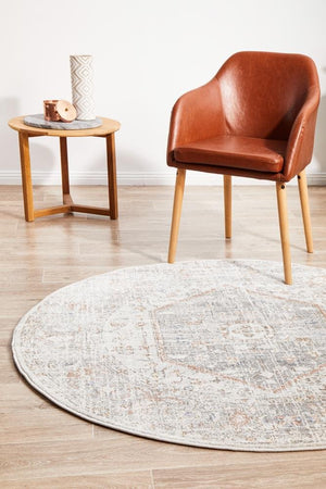 Mayfair Lorissa Silver Round Rug - Floorsome - MAYFAIR COLLECTION