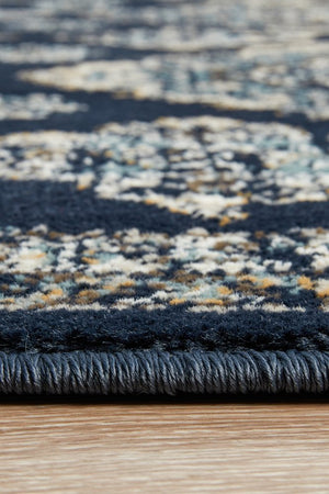 Mayfair Timeline Navy Rug - Floorsome - Traditional