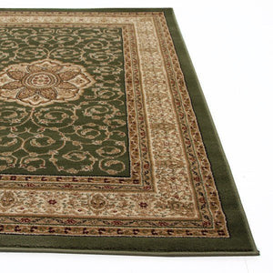 Medallion Classic Design Rug Green - Floorsome - Traditional