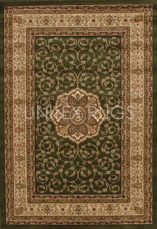 Medallion Classic Design Rug Green