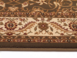 Medallion Rug Green with Ivory Border Runner - Floorsome - Traditional