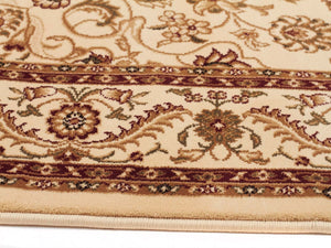 Medallion Rug Ivory with Ivory Border Runner - Floorsome - Traditional