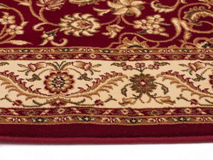 Medallion Rug Red with Ivory Border Runner - Floorsome - Traditional