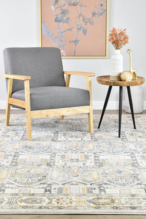 Medina Blue Grey Rug 0319A - Floorsome - MODERN