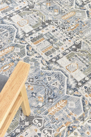 Medina Blue Grey Rug 0319A - Floorsome - MODERN