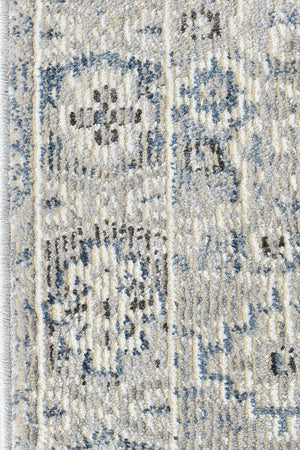 Medina Blue L.Grey Runner Rug 0320C - Floorsome - RUNNER