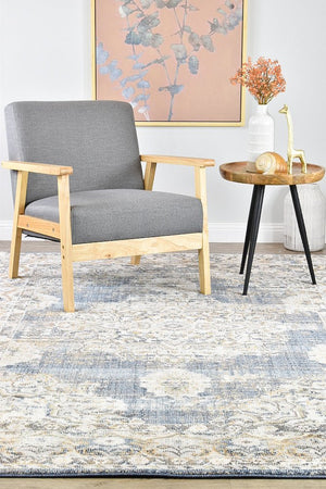 Medina Dark Blue Rug 0318A - Floorsome - MODERN