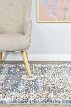 Medina Dark Blue Rug 0318A - Floorsome - MODERN