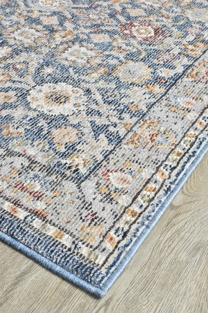 Medina Dark Blue Runner Rug A156A - Floorsome - RUNNER