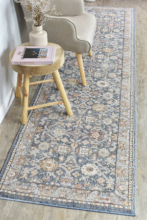 Medina Dark Blue Runner Rug A156A - Floorsome - RUNNER