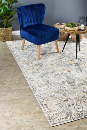 Medina Grey Mustard Rug 0320C - Floorsome - MODERN