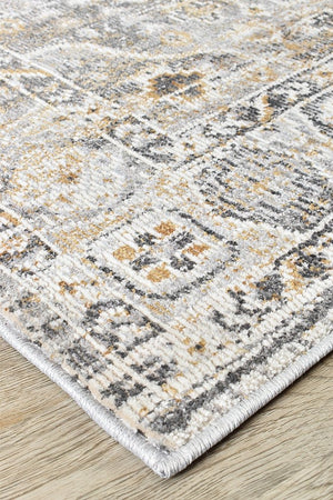 Medina Grey Mustard Rug 0320C - Floorsome - MODERN