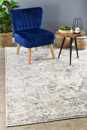 Medina Grey Mustard Rug 0320C - Floorsome - MODERN