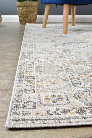 Medina Grey Mustard Rug 0320C - Floorsome - MODERN