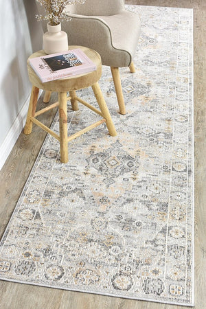 Medina Grey Mustard Rug 0320C - Floorsome - MODERN