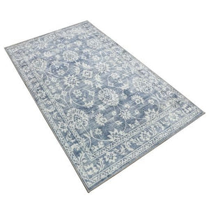 Megan Blue Machine Washable Rug - Floorsome - Modern