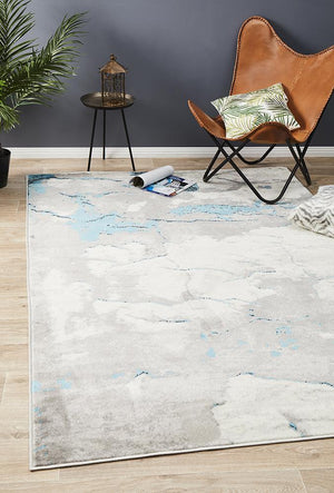 Metro 601 Contemporary Rug Blue Grey - Floorsome - Modern