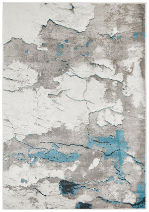 Metro 601 Contemporary Rug Blue Grey - Floorsome - Modern