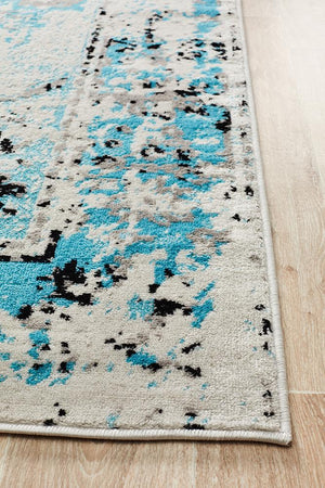 Metro 602 Transitional Rug Blue Grey - Floorsome - Modern