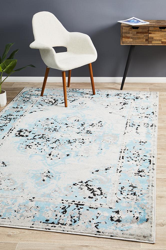 Metro 602 Transitional Rug Blue Grey