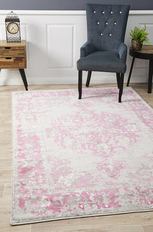 Metro 602 Transitional Rug Grey Fuchsia - Floorsome - Modern