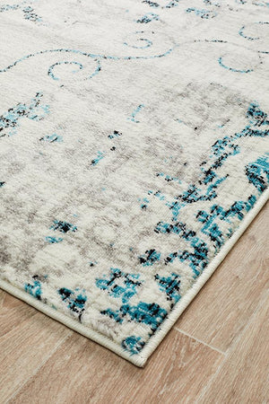 Metro 609 Transitional Rug Blue Grey - Floorsome - Modern