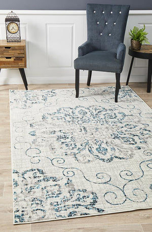 Metro 609 Transitional Rug Blue Grey - Floorsome - Modern