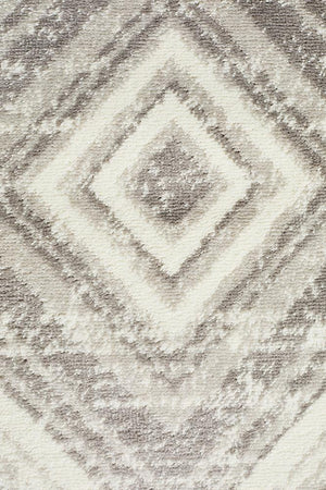 Metro 616 Geo Diamonds Rug Silver Grey - Floorsome - Modern