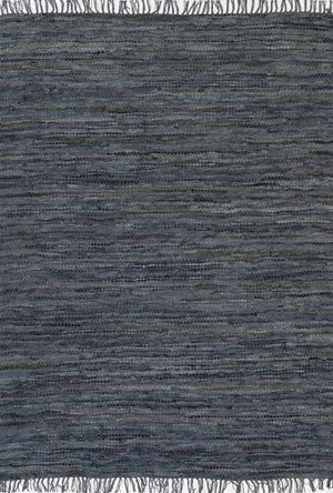 Metro Grey Modern Leather Rug - Floorsome - Flatweave