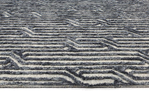 Mirabella Almeria Blue Contemporary Rug - Floorsome - Modern Rugs