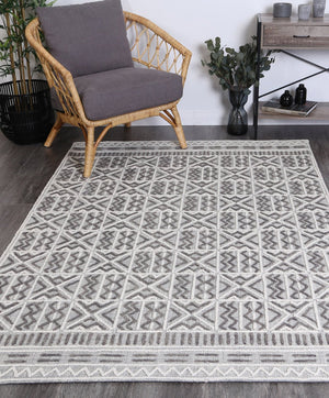 Mirabella Cordoba Grey Contemporary Rug - Floorsome - Modern Rugs