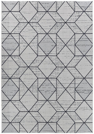 Mirada White Blue Rug 47277 - 396 - Floorsome - INDOOR/OUTDOOR