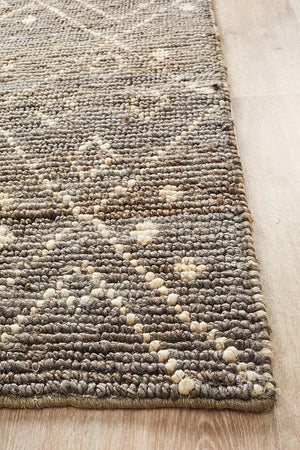 Misu Hand Woven Tribal Jute Rug - Floorsome - Natural