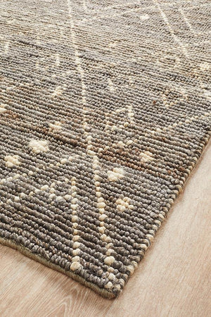 Misu Hand Woven Tribal Jute Rug - Floorsome - Natural