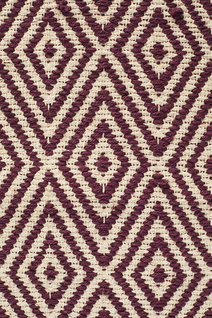 Modern Flatweave Diamond Design Purple Rug - Floorsome - Modern