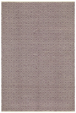 Modern Flatweave Diamond Design Purple Rug - Floorsome - Modern