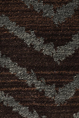 Moroccan Chevron Design Rug Brown Grey - Floorsome - Modern