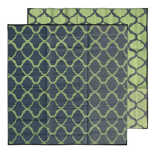 MOROCCAN Recycled Plastic Mat, Martini Olive 3x3m - Floorsome - Outdoor Rugs