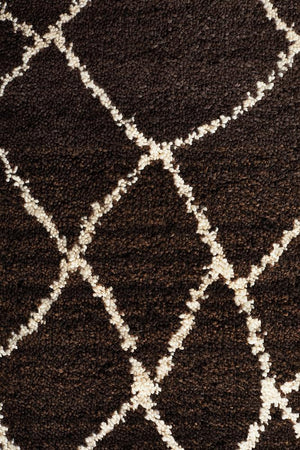 Moroccan Web Design Rug Chocolate - Floorsome - Modern