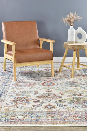 Morocco 0394A Navy Cream Rug - Floorsome - MODERN