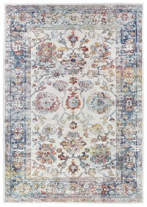 Morocco 0394A Navy Cream Rug - Floorsome - MODERN