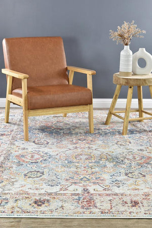 Morocco 0410A Navy Cream Rug - Floorsome - MODERN