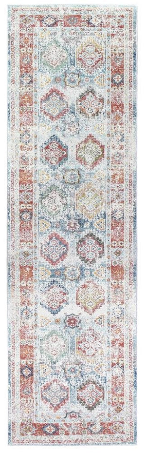 Morocco 0414A Tile Grey Runner Rug - Floorsome - MODERN