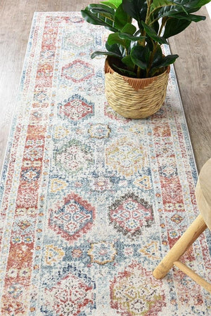 Morocco 0414A Tile Grey Runner Rug - Floorsome - MODERN