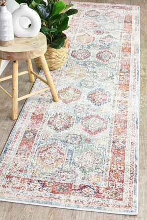 Morocco 0414A Tile Grey Runner Rug - Floorsome - MODERN