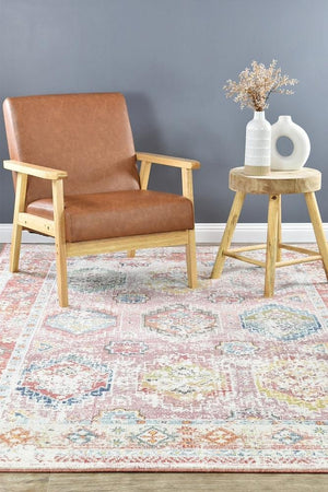 Morocco 0414A Tile Rose Rug - Floorsome - MODERN