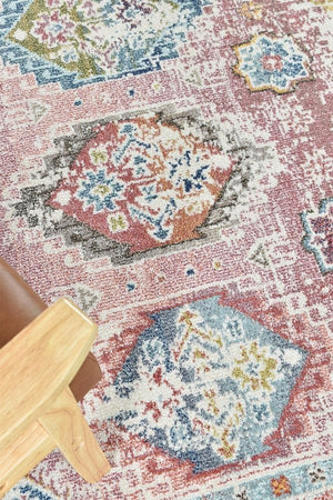 Morocco 0414A Tile Rose Rug - Floorsome - MODERN