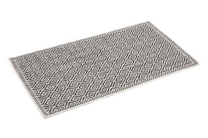 Moti Black And White Diamond Polypropylene Outdoor Rug - Floorsome - Outdoor Rugs