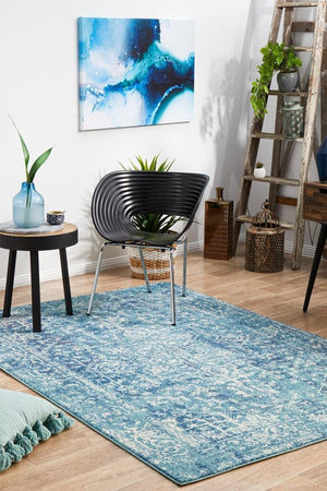 Muse Blue Transitional Rug - Floorsome - Modern